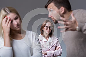 Marital dispute and mean mother
