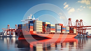 Maritime cargo logistics freight forwarding company for seamless transport.,AI, Generated, Generative