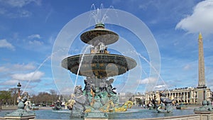 The Maritime Fountain at place de la Concorde - Paris, France