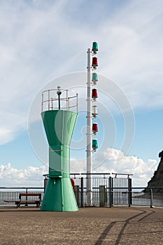 Maritime Navigation Lights at the Harbour Entrance in Cardiff