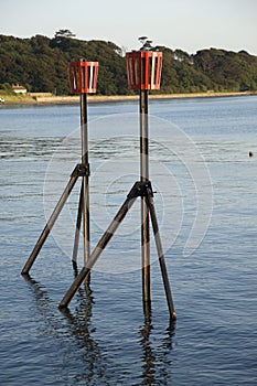 Maritime navigation markers.