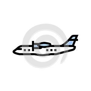 maritime patrol airplane aircraft color icon vector illustration