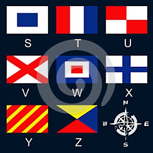 Maritime signal flags S-Z