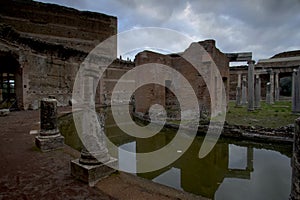 The Maritime Theater of Villa Adriana in Tivoli, Italy