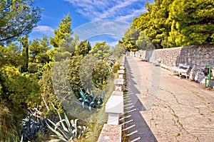 Marjan hill above Split mediterranean walkway photo