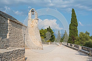 Marjan Hill - medieval stone church of St. Nicholas, Split, Dalmatia, Croatia photo