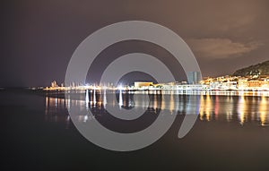 Marjan park in Split, Croatia at night.