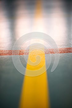 Mark basketball court, handball or footbal. Texture background.