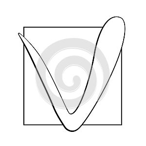 Mark for consent in the questionnaire. vector illustration