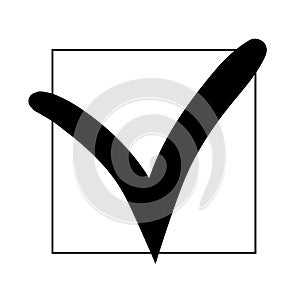 Mark for consent in the questionnaire. vector illustration
