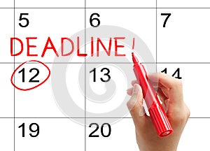 Mark the deadline on the calendar