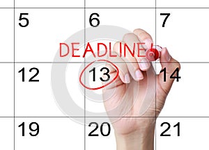 Mark the deadline on the calendar