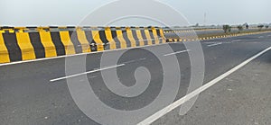 Mark of restrictions on highway on darbhanga fulpras highway bihar india