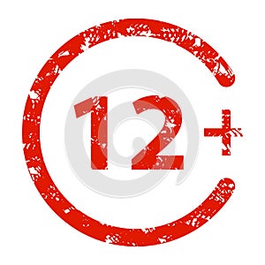 Mark rubber stamp 12 age limit
