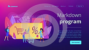 Markdown program concept landing page