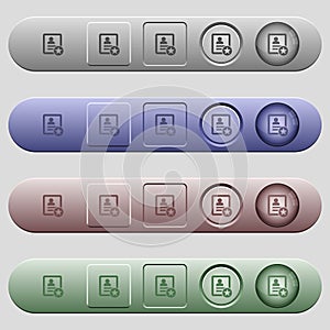 Marked contact icons on horizontal menu bars