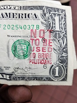 Marked money for politicians