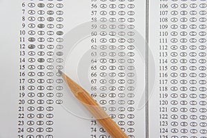 Marked optical answer sheet