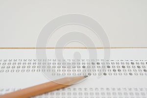 Marked optical answer sheet