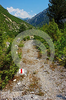 Marked tourist trail