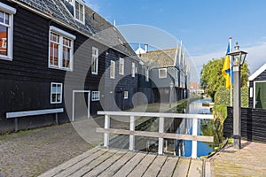 Marken, Amsterdam. Beautiful typical fisherman village houses in Marken