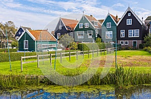 Marken. Beautiful typical fisherman village houses in Marken. Netherlands