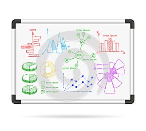 Marker board infographic charts