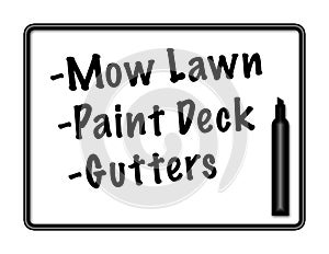 Marker Board With To-Do List