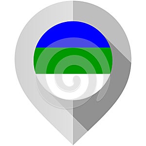 Marker with flag for map