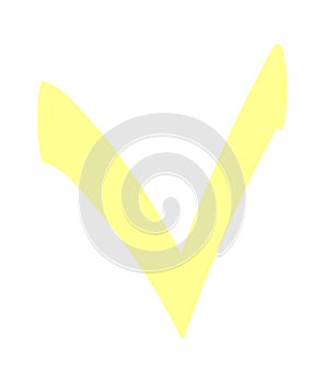 Marker highlighter elements. Hand drawn shape line