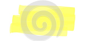 Marker highlighter elements. Hand drawn shape line