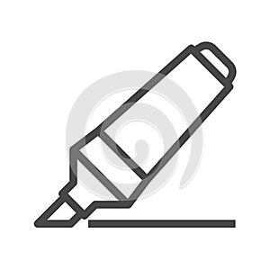 Marker Pen Thin Line Vector Icon