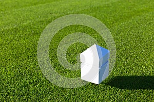 Marker at a teeing ground of a golf course