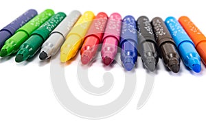 Markers colored felt pens