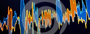 Market Analyze. Candle stick graph chart of stock market investment trading.