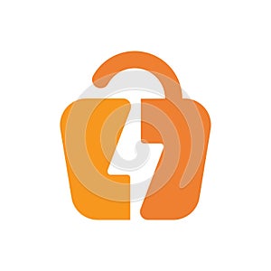 Market Bag Logo Template Icon photo