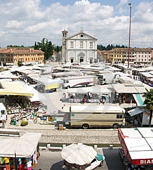 Market Day in Palmanova Italy photo