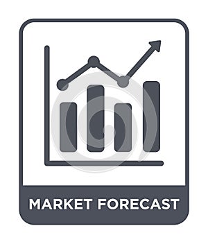 market forecast icon in trendy design style. market forecast icon isolated on white background. market forecast vector icon simple