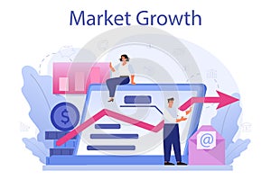 Market growth concept. Business progress. Business expansion