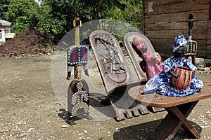 Market of handicrafts, Douala, Cameroun