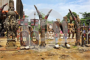 Market of handicrafts, Douala, Cameroun photo