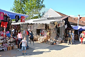 Market near Bran castle, home of Dracula, Brasov, Transylvania