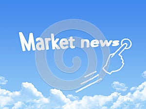 Market news message cloud shape