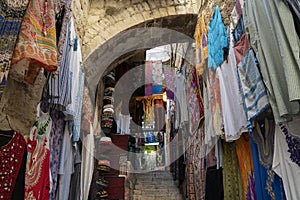 A Market in Old Jerusalem, Israel