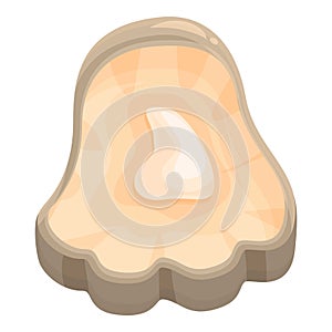 Market oysters icon cartoon vector. Menu cafe delicacy