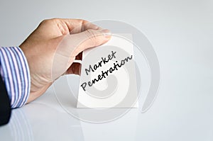 Market penetration text concept