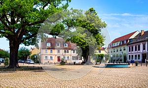 Market place in the idyllic city of Werder an der Havel, Potsdam, Germany photo