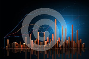 Market price and profit depicted through bar chart enrich business management concepts