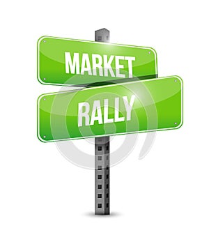 market rally street sign illustration design