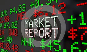 Market Report News Stock Wall Street Price Ticker